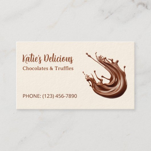 Master Chocolatier Custom QR Visitekaartje (Voorkant)