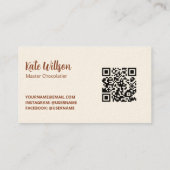 Master Chocolatier Custom QR Visitekaartje (Achterkant)