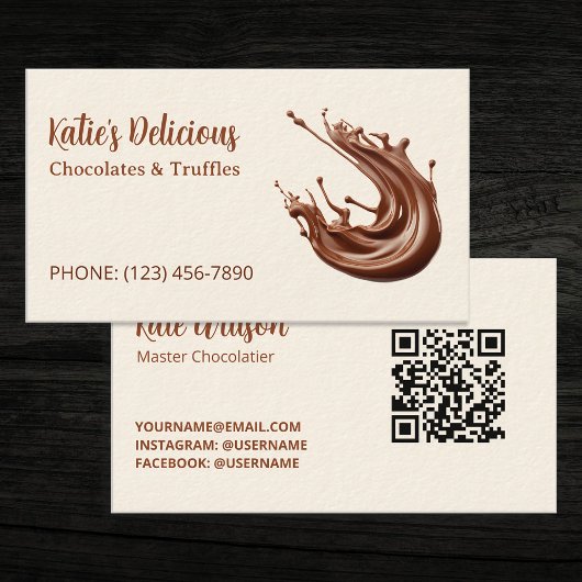 Master Chocolatier Custom QR Visitekaartje