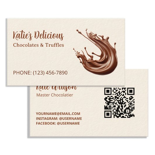 Master Chocolatier Custom QR Visitekaartje