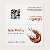 Master Chocolatier QR Visitekaartje (Buitenkant ongevouwen)