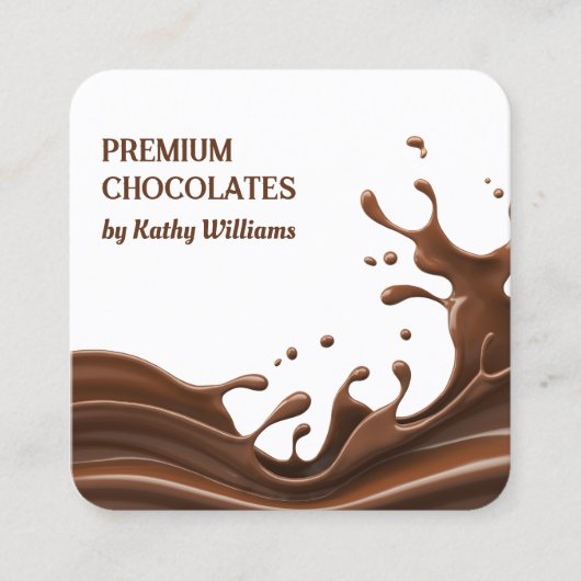 Master Chocolatier Vierkante Visitekaartje (Voorkant)
