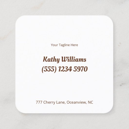 Master Chocolatier Vierkante Visitekaartje (Achterkant)