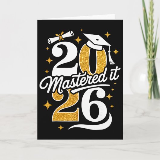 Master Cl van 2026 Afstudeercadeaus Masterdiploma Kaart (Voorkant)