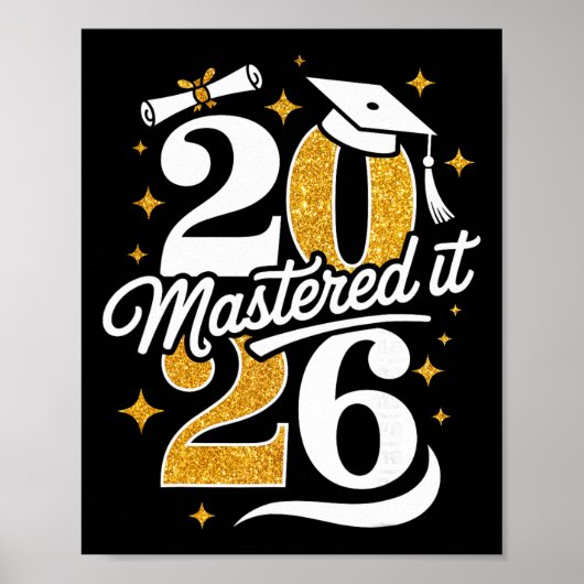 Master Cl van 2026 Afstudeercadeaus Masterdiploma  Poster (Voorkant)