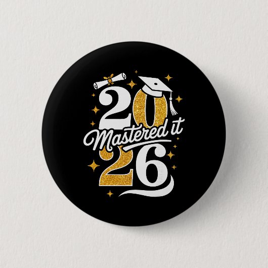 Master Cl van 2026 Afstudeercadeaus Masterdiploma Ronde Button 5,7 Cm (Voorkant)