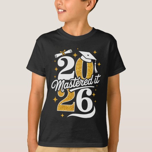 Master Cl van 2026 Afstudeercadeaus Masterdiploma T-shirt (Voorkant)