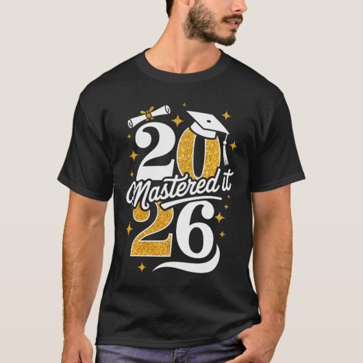 Master Cl van 2026 Afstudeercadeaus Masterdiploma  T-shirt (Voorkant)