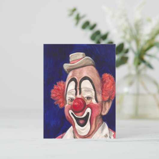 Master Clown Lou Jacobs Briefkaart (Staand voorkant)