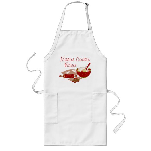 Master Cookie Baker Kerstpron Lang Schort (Voorkant)