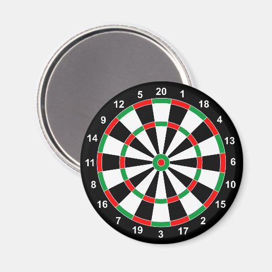 Master Darts Board Basic Round Target Classic game Magneet (Voorkant / Achterkant)