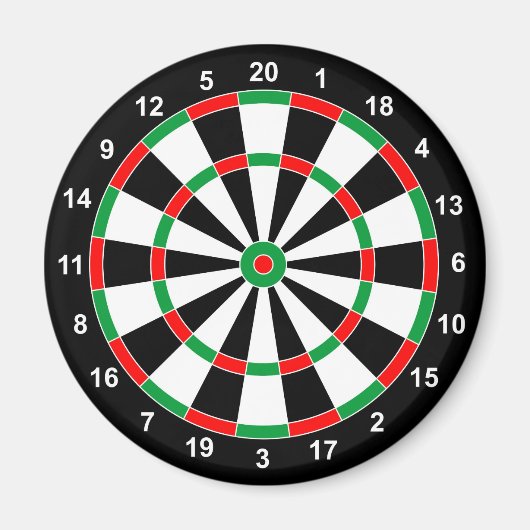 Master Darts Board Basic Round Target Classic game Magneet (Voorkant)