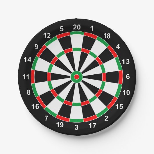 Master Darts Board Basic Round Target Classic game Papieren Bordje (Voorkant)