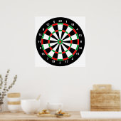 Master Darts Board Basic Round Target Classic game Poster (Keuken)