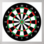 Master Darts Board Basic Round Target Classic game Poster (Voorkant)