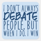Master Debater Vierkante Sticker (Voorkant)