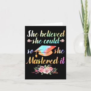 Master Degree Kunst voor Mannen Vrouwen Academic D Kaart
