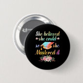Master Degree Kunst voor Mannen Vrouwen Academic D Ronde Button 5,7 Cm (Voorkant /achterkant)
