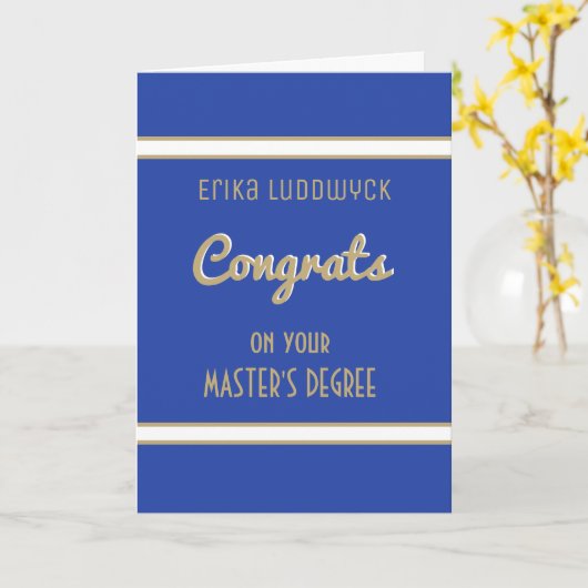 Master diploma! Afstudeer Congratulatiekaart Kaart (Gele Bloem)