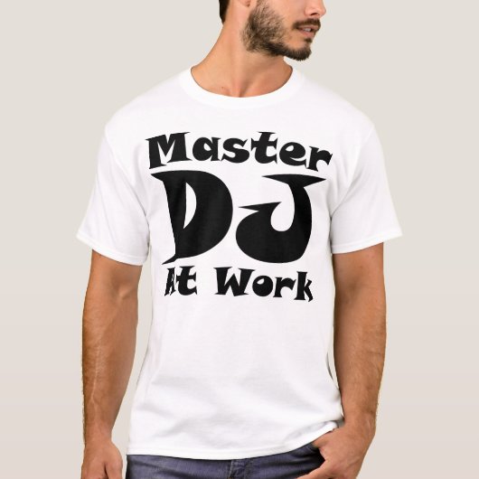 Master DJ op het werk T Shirt Light (Voorkant)