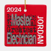 Master Electricia Extraordinaire CUSTOM Keramisch Ornament (Achterkant)