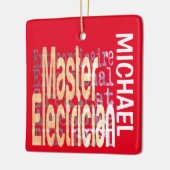 Master Electricia Extraordinaire CUSTOM Keramisch Ornament (Links)