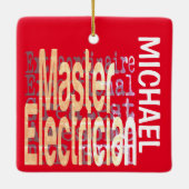 Master Electricia Extraordinaire CUSTOM Keramisch Ornament (Achterkant)