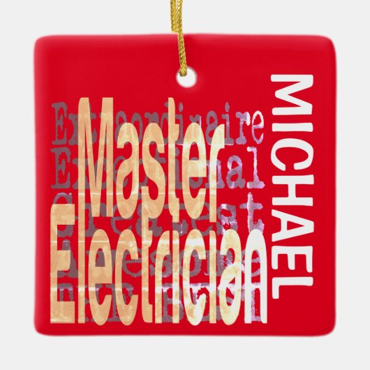 Master Electricia Extraordinaire CUSTOM Keramisch Ornament (Voorkant)