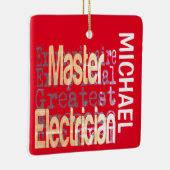 Master Electricia Extraordinaire CUSTOM Keramisch Ornament (Rechts)