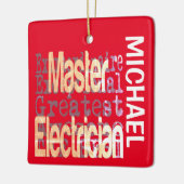 Master Electricia Extraordinaire CUSTOM Keramisch Ornament (Links)