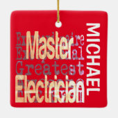 Master Electricia Extraordinaire CUSTOM Keramisch Ornament (Achterkant)