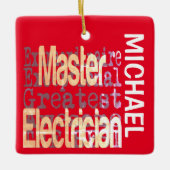 Master Electricia Extraordinaire CUSTOM Keramisch Ornament (Voorkant)