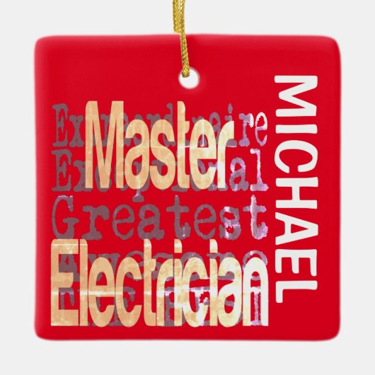 Master Electricia Extraordinaire CUSTOM Keramisch Ornament (Voorkant)