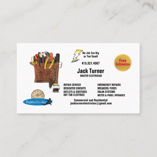 Master Electricia Visitekaartje (Voorkant)
