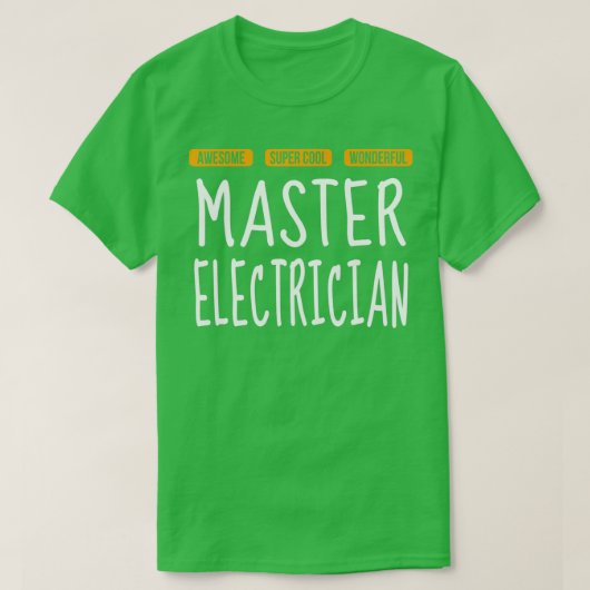 Master Electricia Wonderful Funny T-shirt (Design voorkant)