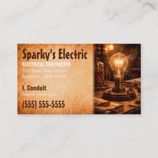 Master Electrician | Electrical Contractor Visitekaartje (Voorkant)