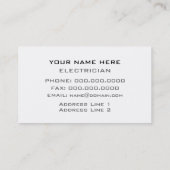 Master Electricians Visitekaartje (Achterkant)