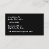 Master Elektricien Service Dubbele Zijde Visitekaartje (Achterkant)