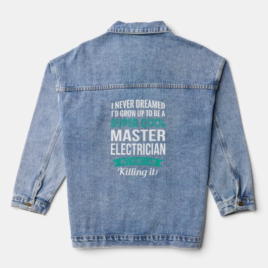 Master Elektricien Waardering Denim Jacket (Achterkant)