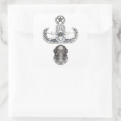 Master EOD 2e klasse-duiker Vierkante Sticker (Tas)