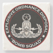 Master EOD Bomb Squad Stenen Onderzetter (Voorkant)