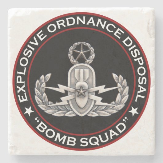 Master EOD Bomb Squad Stenen Onderzetter (Voorkant)