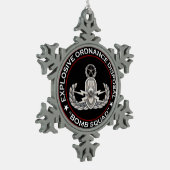 Master EOD Bomb Squad Tin Sneeuwvlok Ornament (Links)