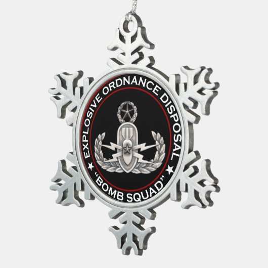 Master EOD Bomb Squad Tin Sneeuwvlok Ornament (Rechts)