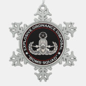 Master EOD Bomb Squad Tin Sneeuwvlok Ornament (Voorkant)