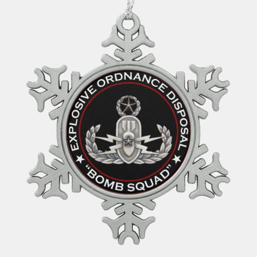 Master EOD Bomb Squad Tin Sneeuwvlok Ornament (Voorkant)