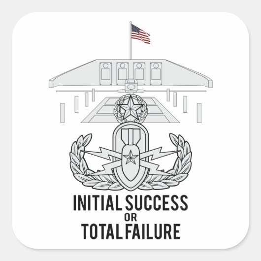 Master EOD en Memorial Vierkante Sticker (Voorkant)