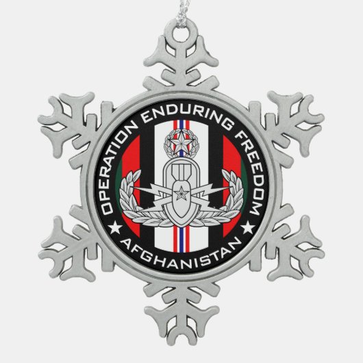 Master EOD OEF Tin Sneeuwvlok Ornament (Voorkant)