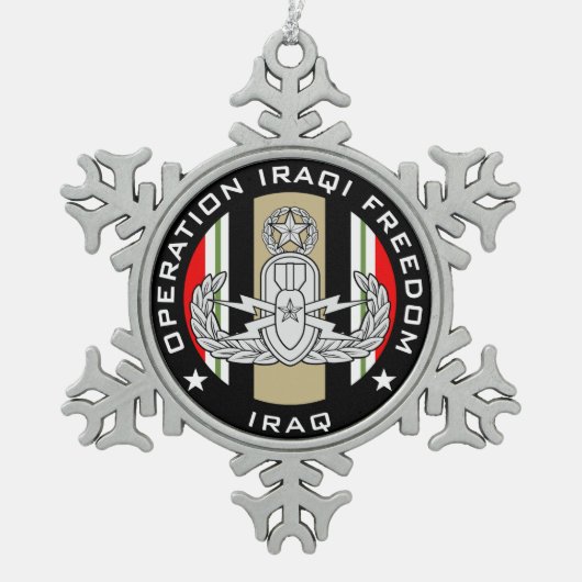 Master EOD OIF Tin Sneeuwvlok Ornament (Voorkant)