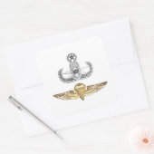 Master EOD Parachutist Vierkante Sticker (Envelop)